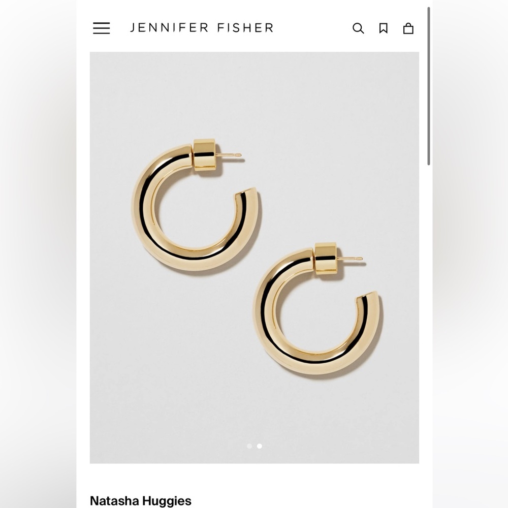 Jennifer Fisher Natasha Huggie Hoops in Silver